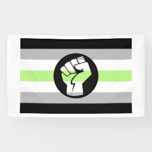 Agender-Protestflagge Banner