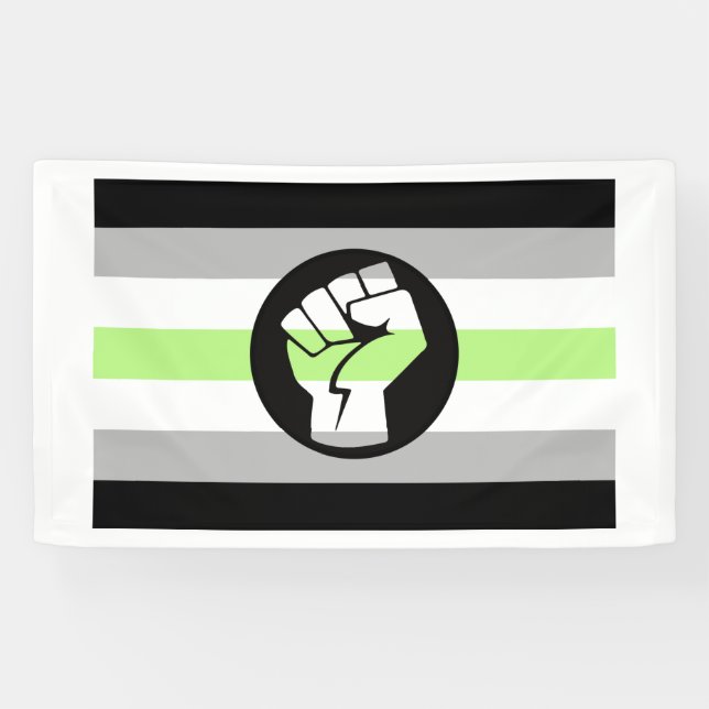 Agender-Protestflagge Banner (Horizontal)