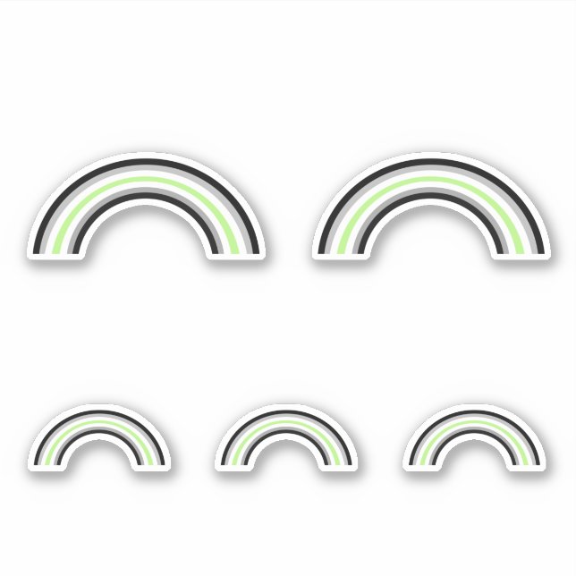 Agender Rainbow Aufkleber (Vorderseite)
