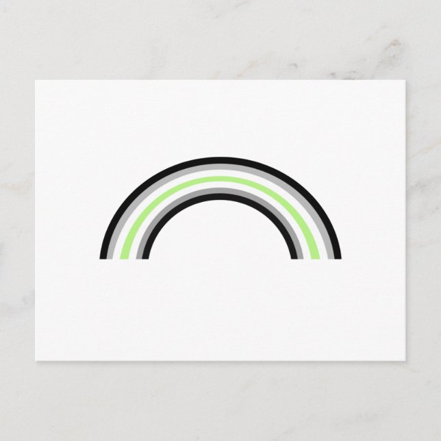Agender Regenbogen Postkarte (Vorderseite)