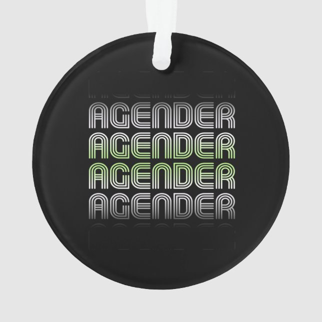 Agender Retro Stolz Ornament (Rückseite)