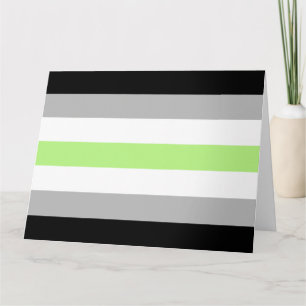 Agender-Stolz-Flagge Karte