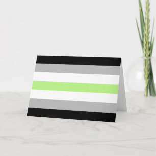Agender-Stolz-Flagge Karte