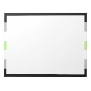 Agender-Stolz-Flagge Notizblock