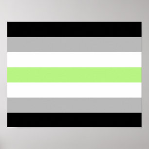 Agender-Stolz-Flagge Poster