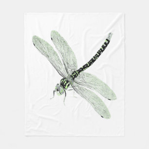 Agender-Stolz Vintage-Libellen-Kunst Fleecedecke