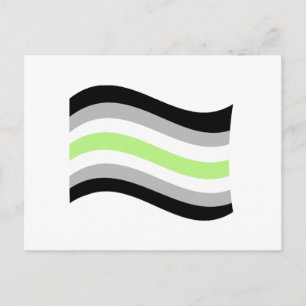 Agender-Stolz-Wellenflagge Postkarte