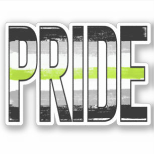 Agender-Stolz-Wort Aufkleber