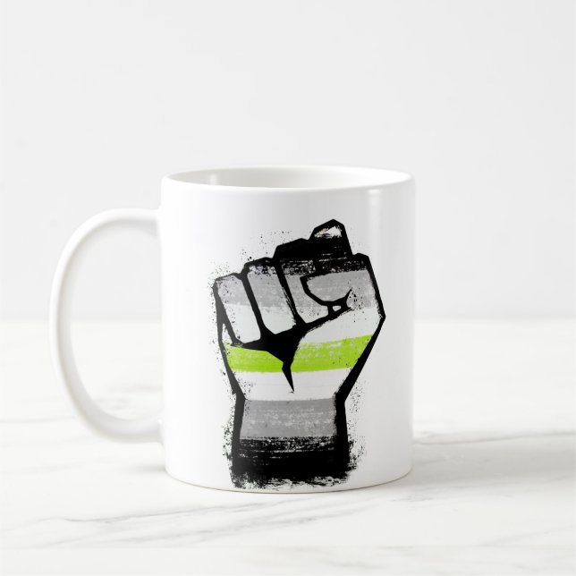Agender Stolzfaust Kaffeetasse (Links)