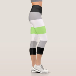 Agender-Stolzflagge – Agender-Identität LGBTQIA+  Capri Leggings
