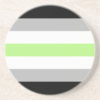 Agender-Stolzflagge – Agender-Identität LGBTQIA+ Getränkeuntersetzer