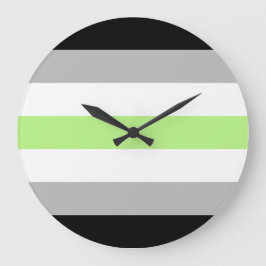 Agender-Stolzflagge – Agender-Identität LGBTQIA+  Große Wanduhr
