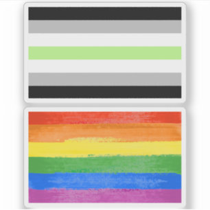 Agender-Stolzflagge Aufkleber