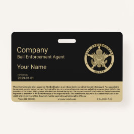 Agent-Abzeichen für die Vollstreckung von Kautione Ausweis