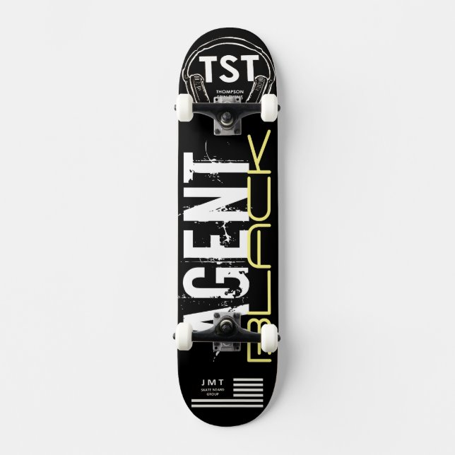 AGENT BLACK Skateboard (Vorderseite)