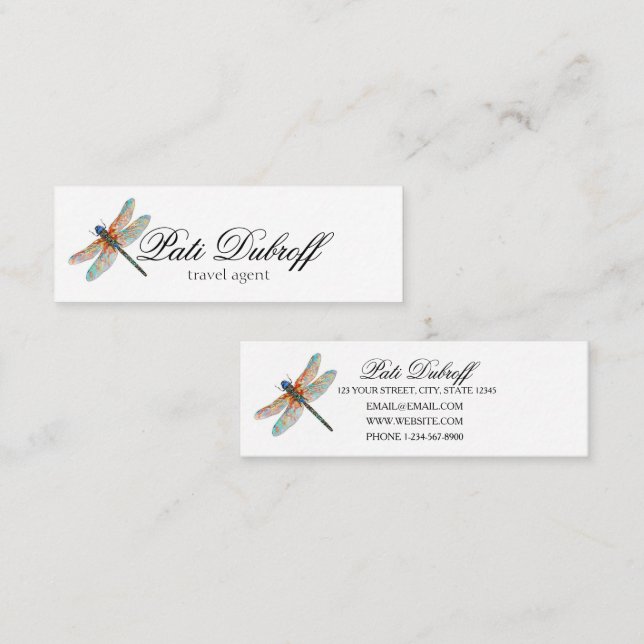 Agent Consultant für Fotocollage Mini Visitenkarte (Vorne/Hinten)