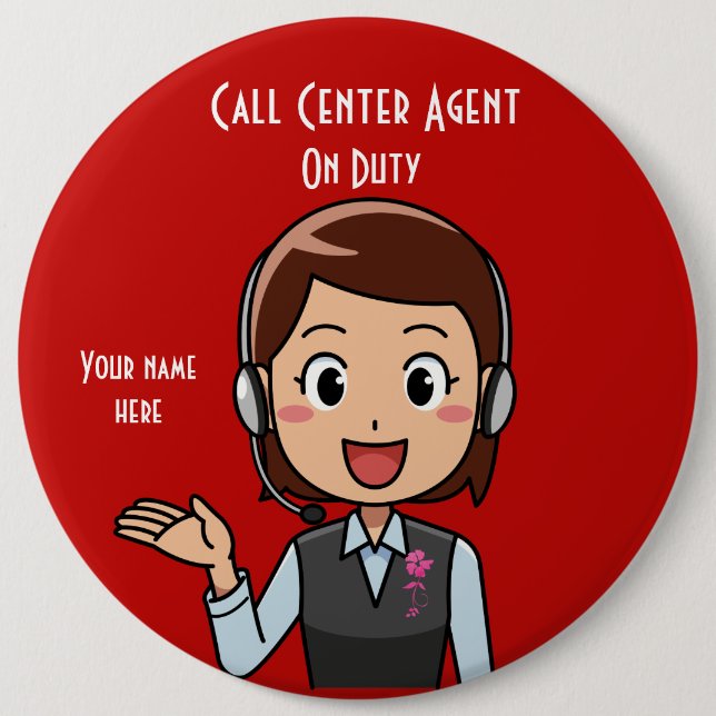 Agent des Call Center Button (Vorderseite)