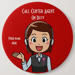 Agent des Call Center Button
