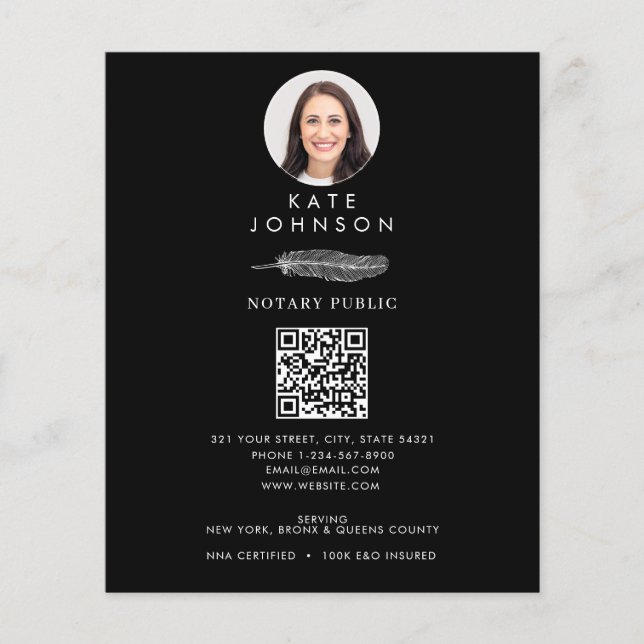 Agent für die Signatur eines Schwarzen Notars - Qu Flyer (Vorne)