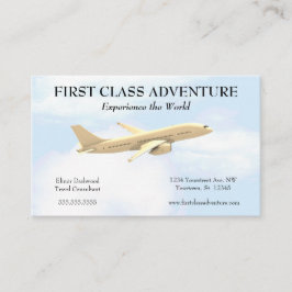 Agent für Flugzeug und Blue Sky Visitenkarte