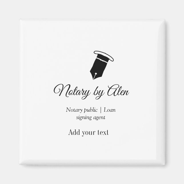 Agent für öffentliche Notare-Darlehen hinzufügen Magnet (Vorne)