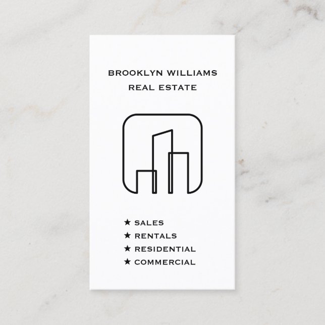 Agent für vertikale Echtzeit-Anwesen - Social Medi Visitenkarte (Vorderseite)