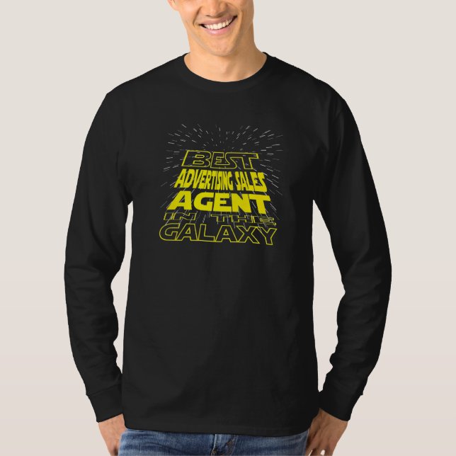 Agent für Werbung Cool Galaxy Job T-Shirt (Vorderseite)