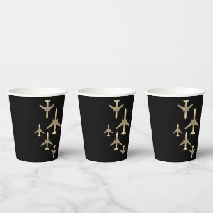 Agent Gold Airplanes Papier Cups Pappbecher