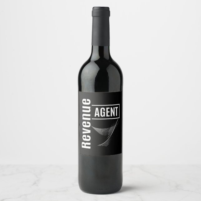 Agent Job Titel Geschenk Weinetikett (Vorderseite)