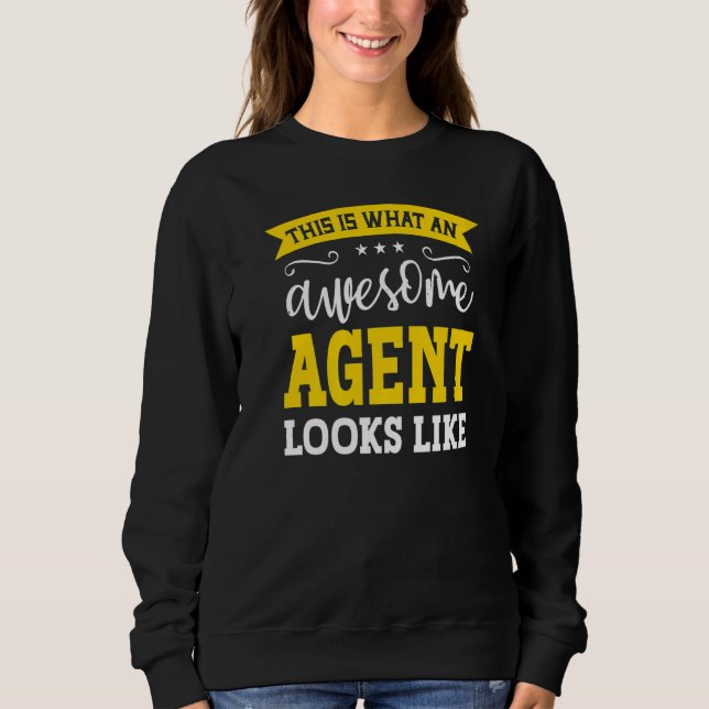 Agent Job Titel Mitarbeiter Funny Worker A Sweatshirt (Vorderseite)