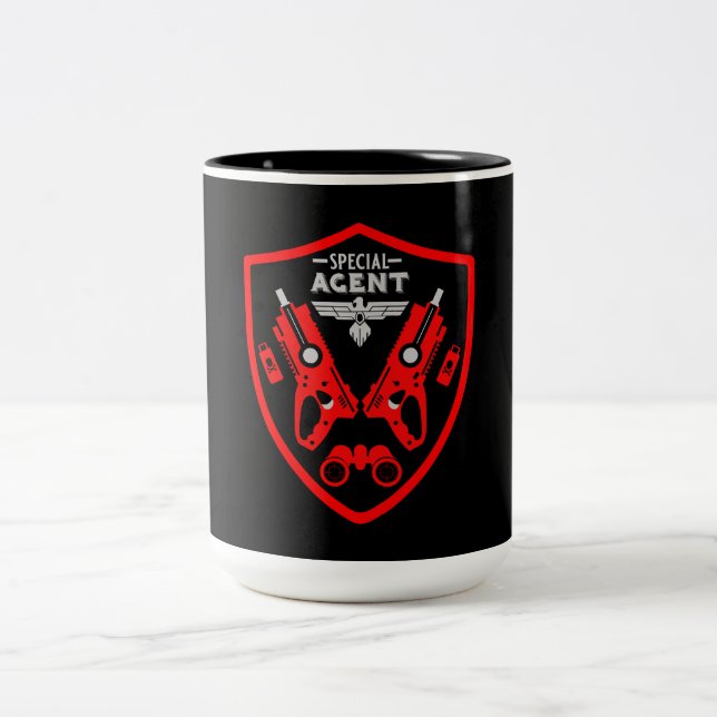 Agent-Kid Zweifarbige Tasse (Mittel)