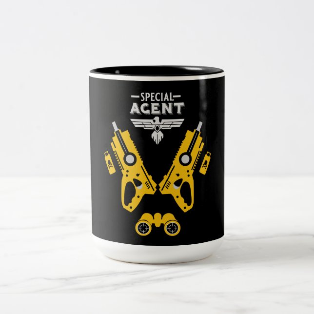 Agent-Kid Zweifarbige Tasse (Mittel)