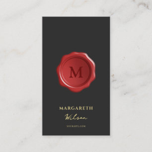 Agent-Monogramm für Notare Visitenkarte