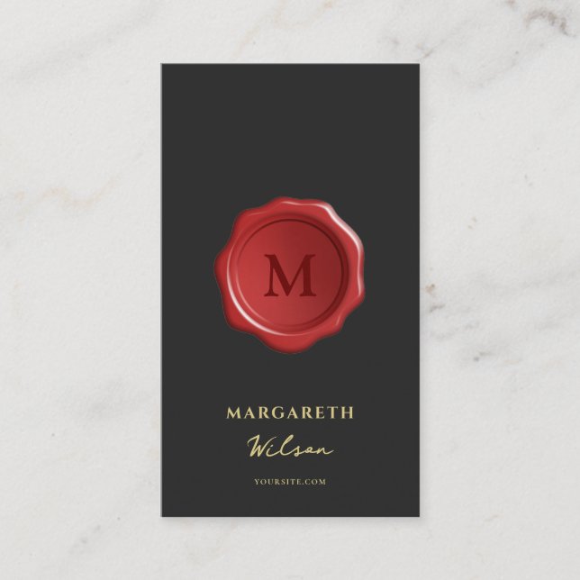 Agent-Monogramm für Notare Visitenkarte (Vorderseite)