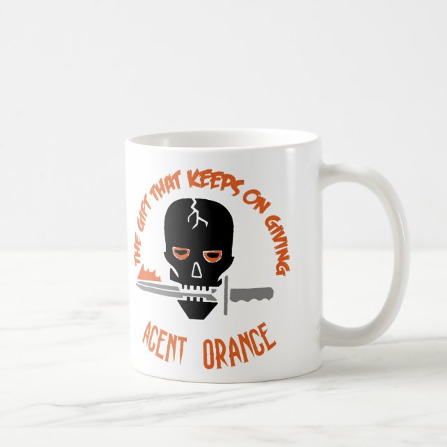 Agent-Orange das Geschenk LICHT Kaffeetasse (Rechts)