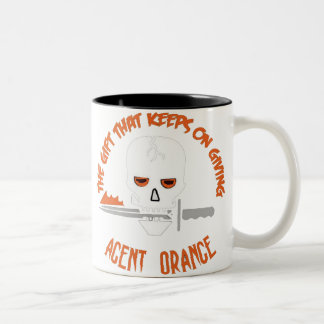 Agent-Orange die Geschenk DUNKELHEIT Zweifarbige Tasse