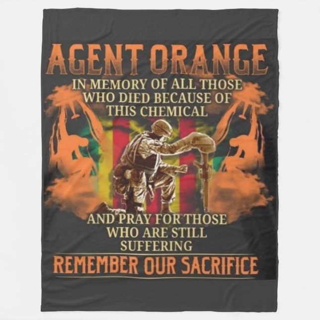 AGENT ORANGE FLEECEDECKE (Vorderseite)