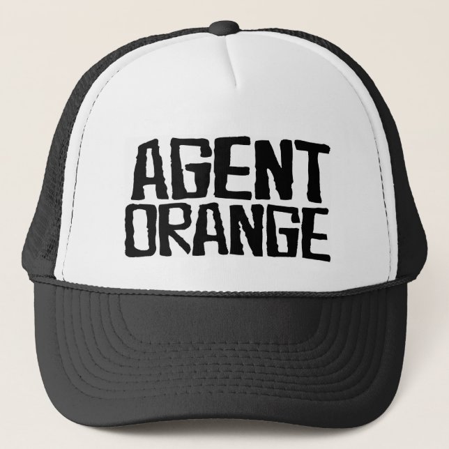 Agent-orange "geschlagene" Logo-Punkhut-Skate Truckerkappe (Vorderseite)