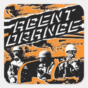 Agent-orange "Punkarmee-" Aufkleber-Skate-Punk Quadratischer Aufkleber