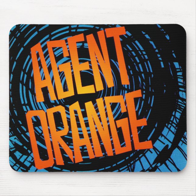 Agent orange "SpinArt" Punklogo Mousepad (Vorne)