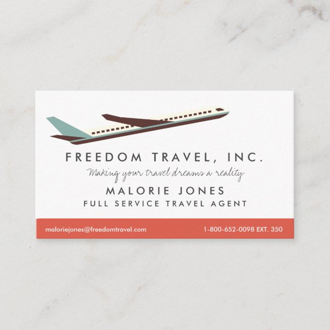 Agent Reisebüro Visitenkarte (Vorderseite)