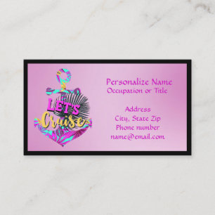 Agent Schifffahrt Ankerplatz Lavendel Visitenkarte