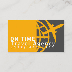 Agent-Visitenkarte für Reisebüros Visitenkarte