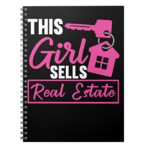 Agent von Real Anwesen Girl Property Investor Notizblock