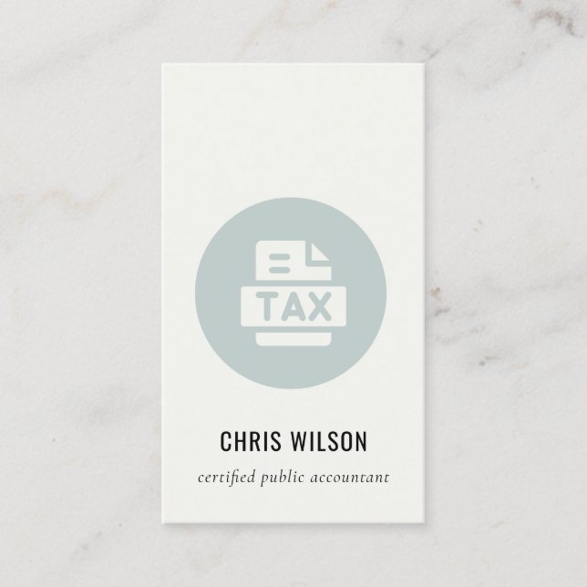 AGENT-VORBEREITUNGSSYMBOL FÜR BLAUE GRAY MODERN ST VISITENKARTE (Vorderseite)