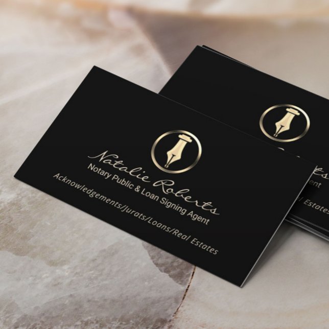 Agent zur Signierung von öffentlichen Gold Pen-Log Visitenkarte (Von Creator hochgeladen)