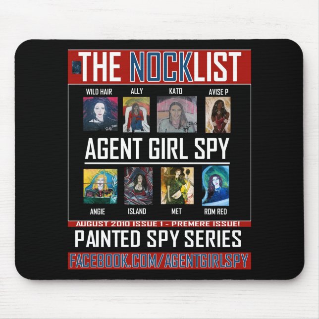 AGENTEN-MÄDCHEN SPIONIN MOUSEPAD (Vorne)