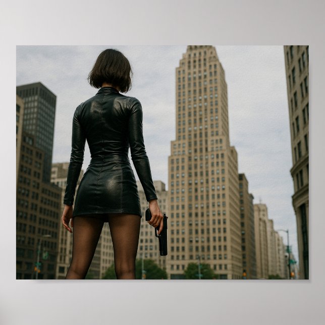 Agentin Black Poster (Vorne)