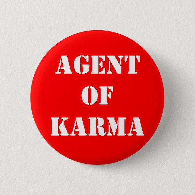 Agentof Karma Button (Vorderseite)