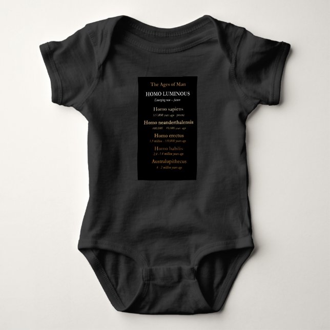 Ages Of Man Baby One-Piece Bodysuit Strampler (Vorderseite)